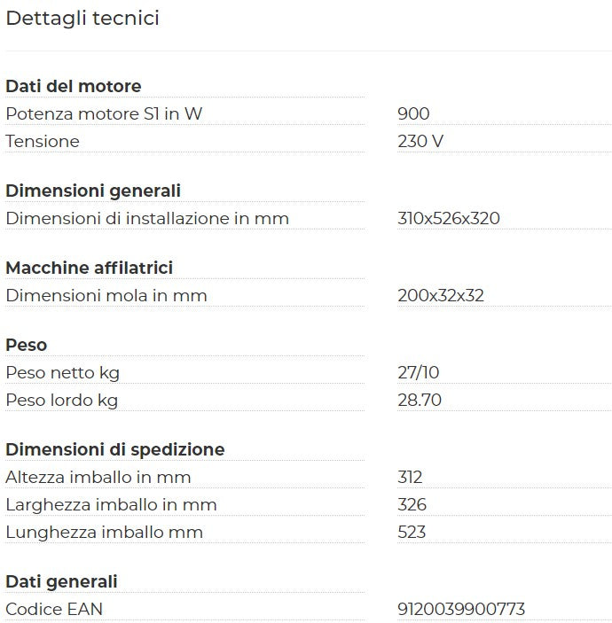 Holzmann DSM200_230V Smerigliatrice da banco doppia