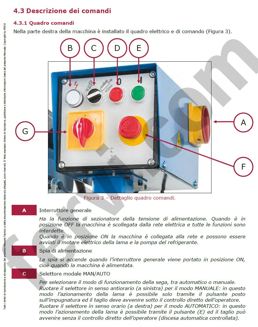 Fervi 0273 - Segatrice a nastro con discesa manuale e idraulica