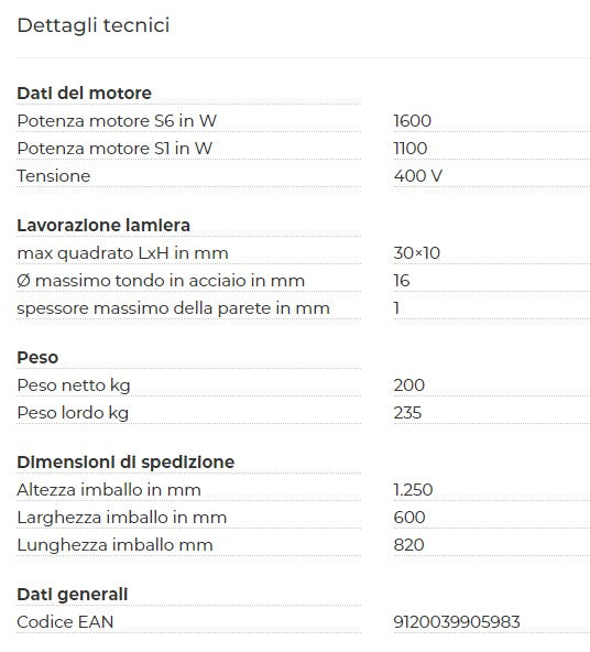 Holzmann RBM30_400V curvatubi professionale