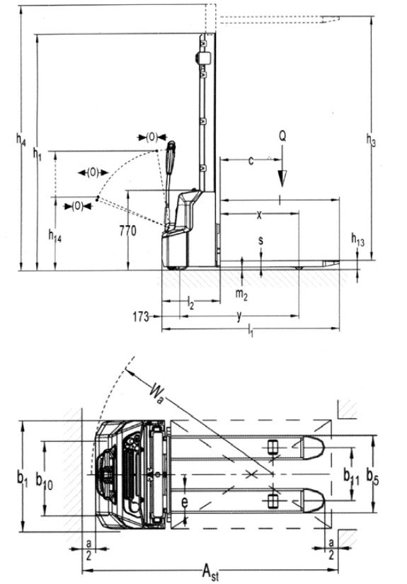 Novamach N1226E Sollevatore completamente elettrico con portata 1200 kg