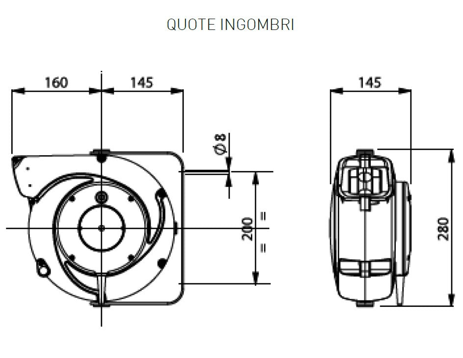 Zeca 5907/330 24V IP avvolgicavo con lampada