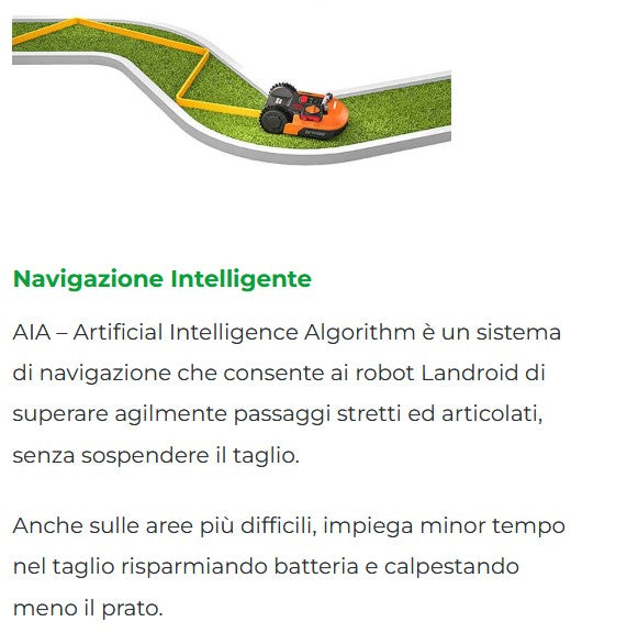 Worx WR147E.1 Landroid L1000 – Robot tagliaerba fino a 1000 mq