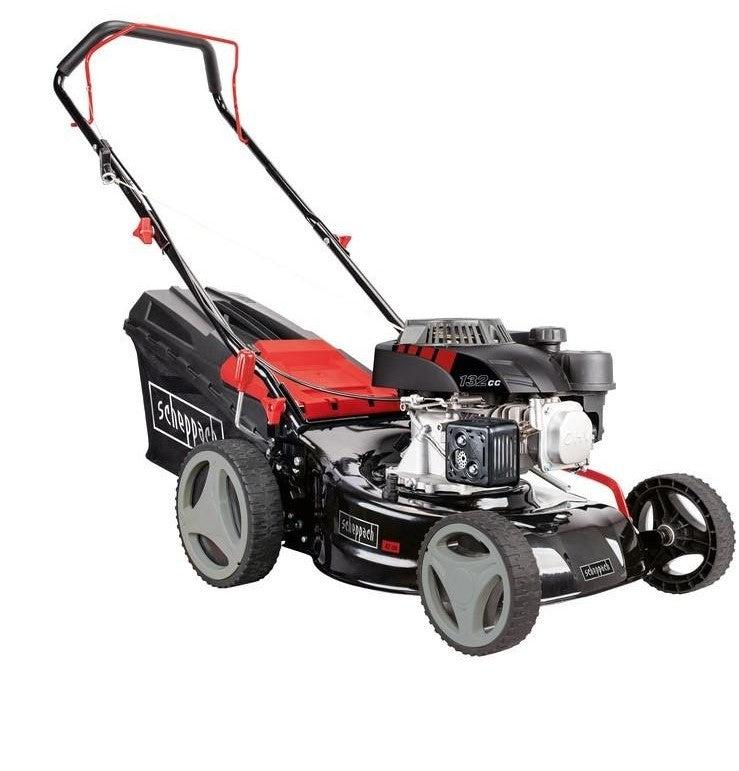 Scheppach mp132-42 Rasaerba tagliaerba a scoppio a spinta 3in1 132cc taglio 42cm, scocca in metallo