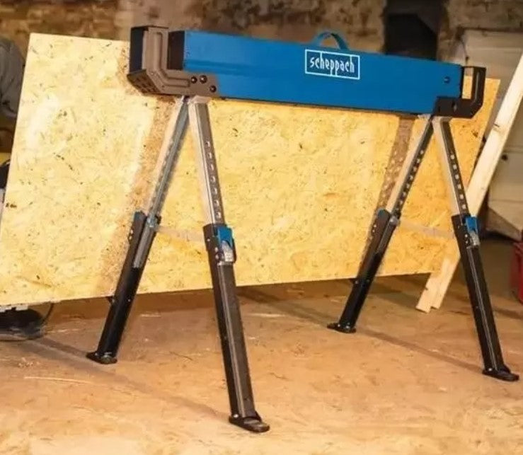 Scheppach mwb600 Coppia cavalletti pieghevoli Altezza 61,8-82 cm