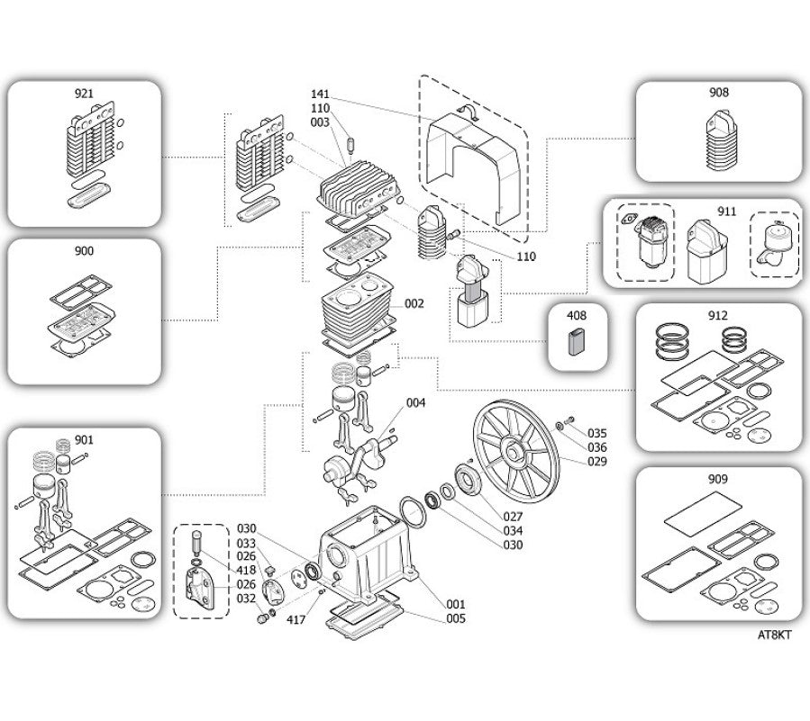 Compressore Fini Pneumair BK119-100-9S AP