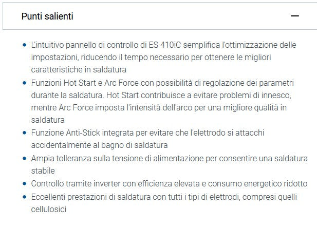 Esab Fabricator ES 410iC mma / tig scriccature ad arco-carbone
