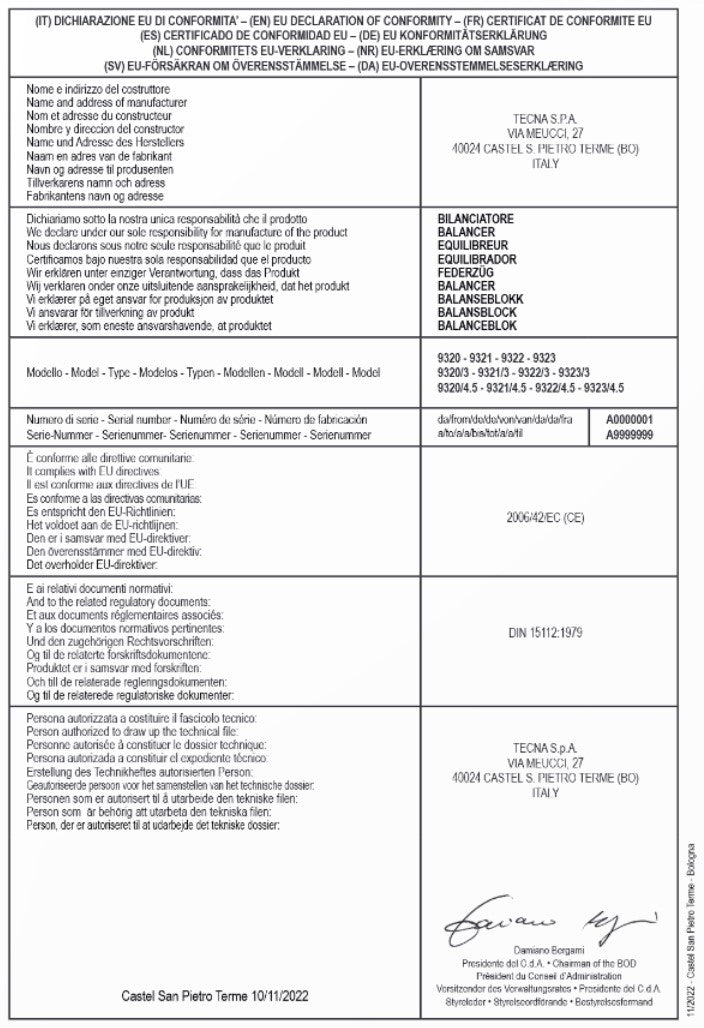 BILANCIATORE TECNA 9323 6-8 KG