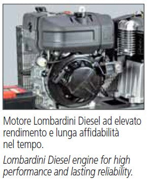 Fini BK119-270F-11 motocompressore a diesel 10 bar , 270 l 1400 giri , ( batteria non inclusa )