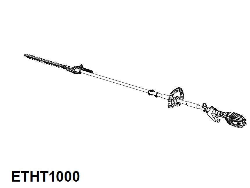 Scheppach etht1000 Tagliasiepi elettrico telescopico Lunghezza di taglio 410 mm 230 V