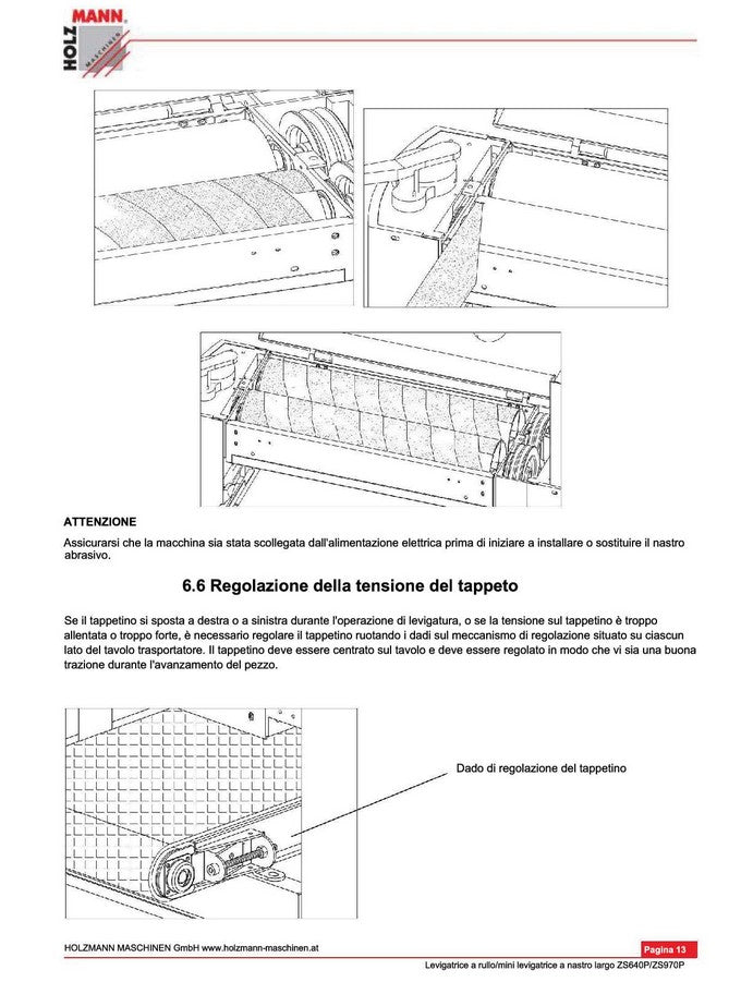 Holzmann ZS640P_230V mini levigatrice a nastro largo calibratrice