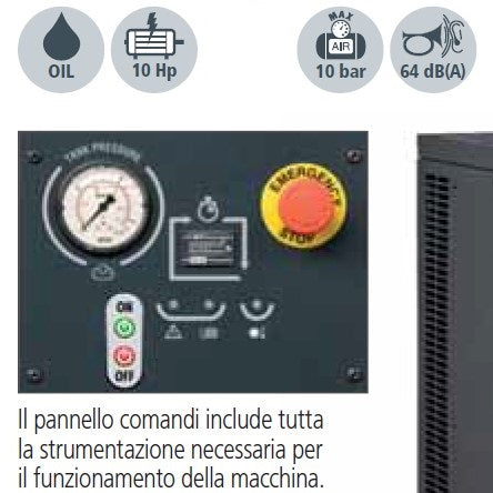 Pulsar Evo BK119-7,5 - Compressore silenzioso professionale
