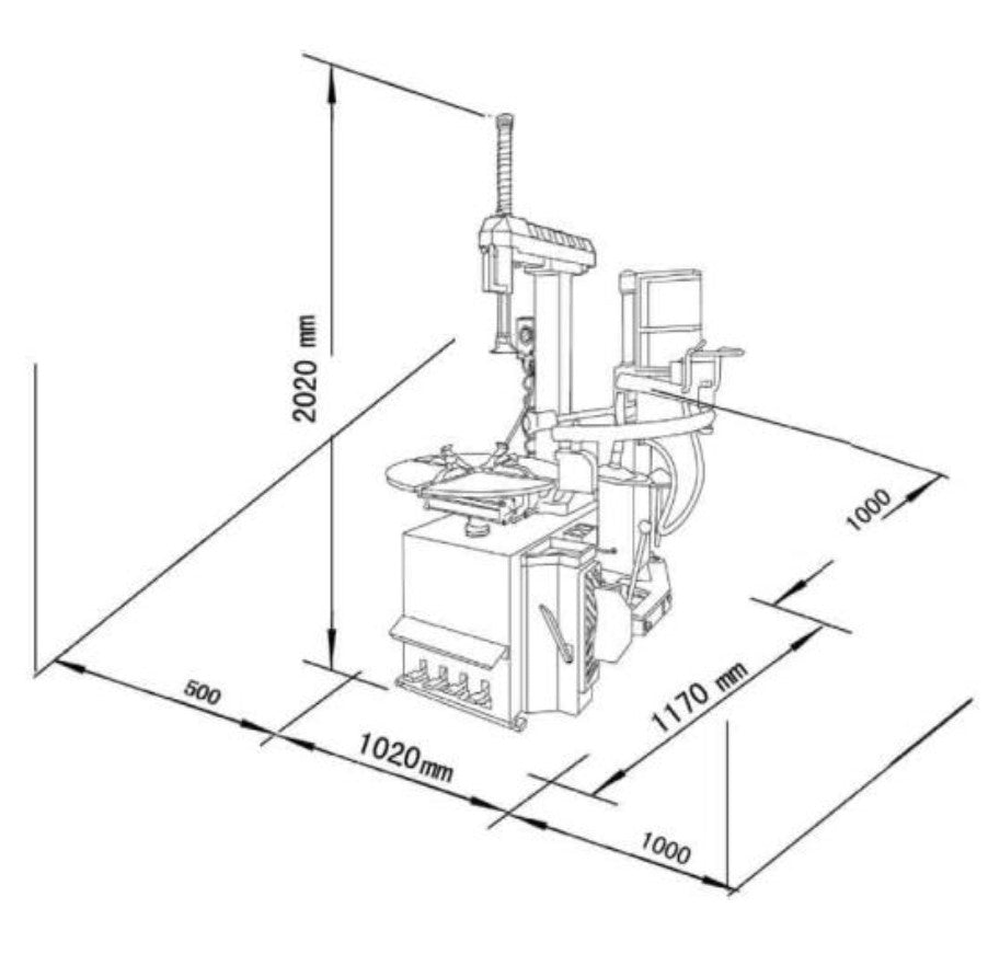 ZIPPER zi-rmm94h_230v Smontagomme auto furgoni 230V