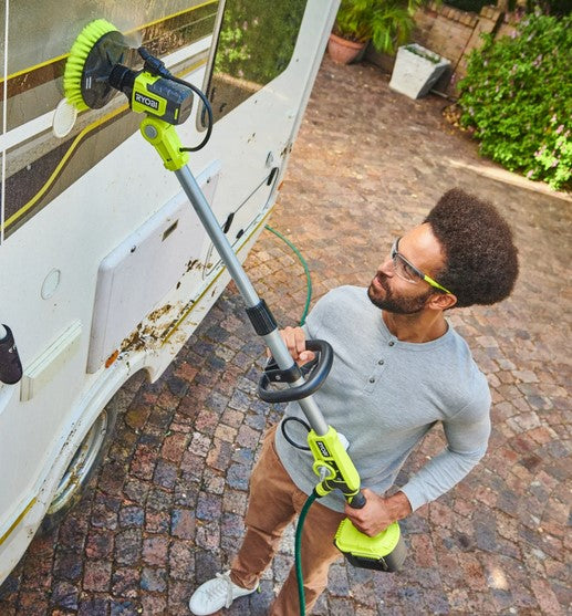 Ryobi RWTS18-0 Spazzola Telescopica con Risciaquo 18V SOLO CORPO MACCHINA