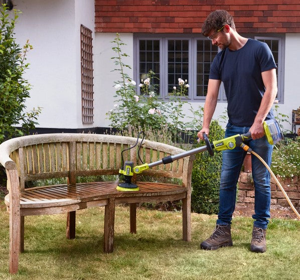Ryobi RWTS18-0 Spazzola Telescopica con Risciaquo 18V SOLO CORPO MACCHINA