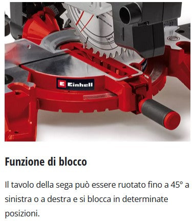 Einhell TE-MS 254 T Troncatrice con piano superiore ,254 mm,testa inclinabile
