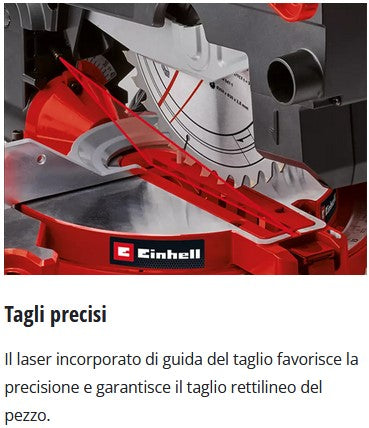 Einhell TE-MS 254 T Troncatrice con piano superiore ,254 mm,testa inclinabile