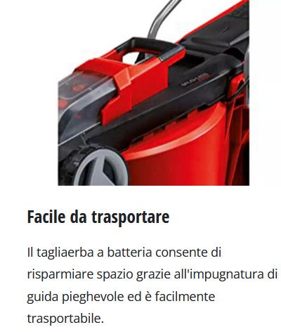 Einhell GE-CM 18/30 Li Tagliaerba a batteria , inclusa n.1 batteria da 3.0Ah e caricabatterie
