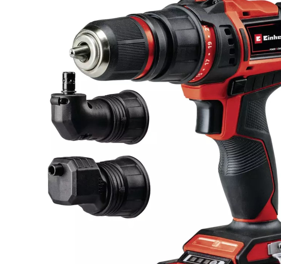 Einhell TE-CD 1845 3X-Li Trapano a batteria multi testa , con n.2 batterie da 2.0Ah e n.1 caricabatterie