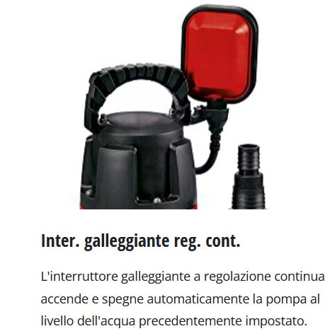 Einhell GC-SP 3580 LL Pompa a fondo piatto 220v , 350w , 8000 l/h