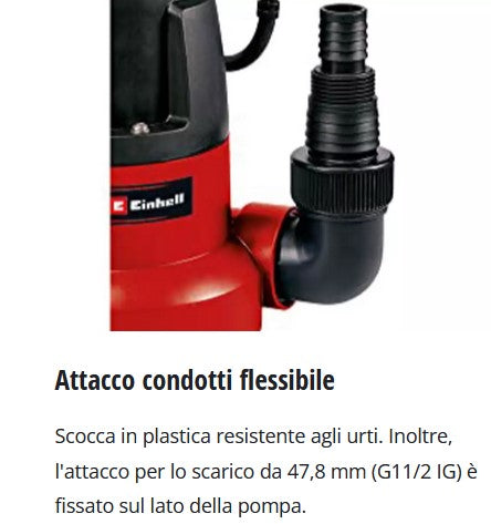 Einhell GC-SP 3580 LL Pompa a fondo piatto 220v , 350w , 8000 l/h