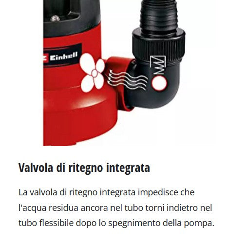 Einhell GC-SP 3580 LL Pompa a fondo piatto 220v , 350w , 8000 l/h
