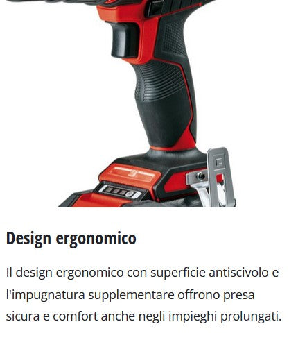 Einhell TE-CD 1845 3X-Li Trapano a batteria multi testa , con n.2 batterie da 2.0Ah e n.1 caricabatterie