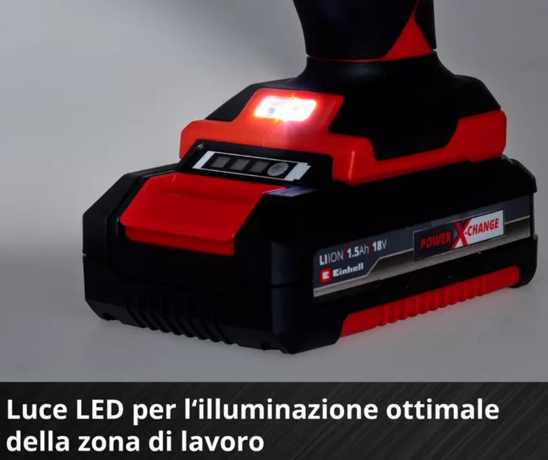 Einhell TC-CD 18/35 Li trapano a batteria con n.1 batteria da 1,5 Ah e n.1 caricabatterie
