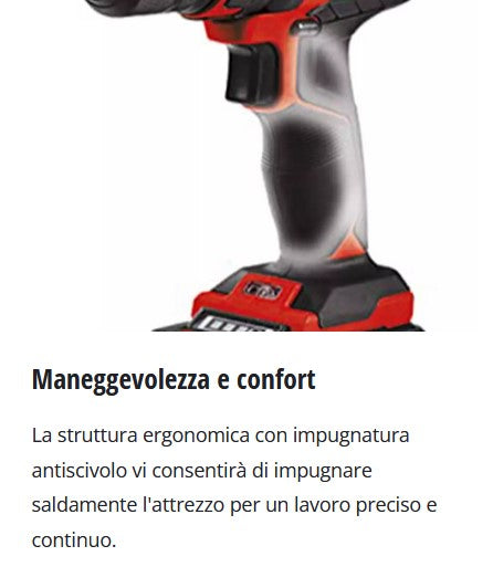 Einhell TC-CD 18/35 Li trapano a batteria con n.1 batteria da 1,5 Ah e n.1 caricabatterie