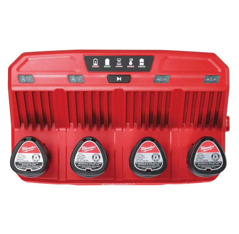 Milwaukee M12 C4 Caricabatterie multiplo 12V