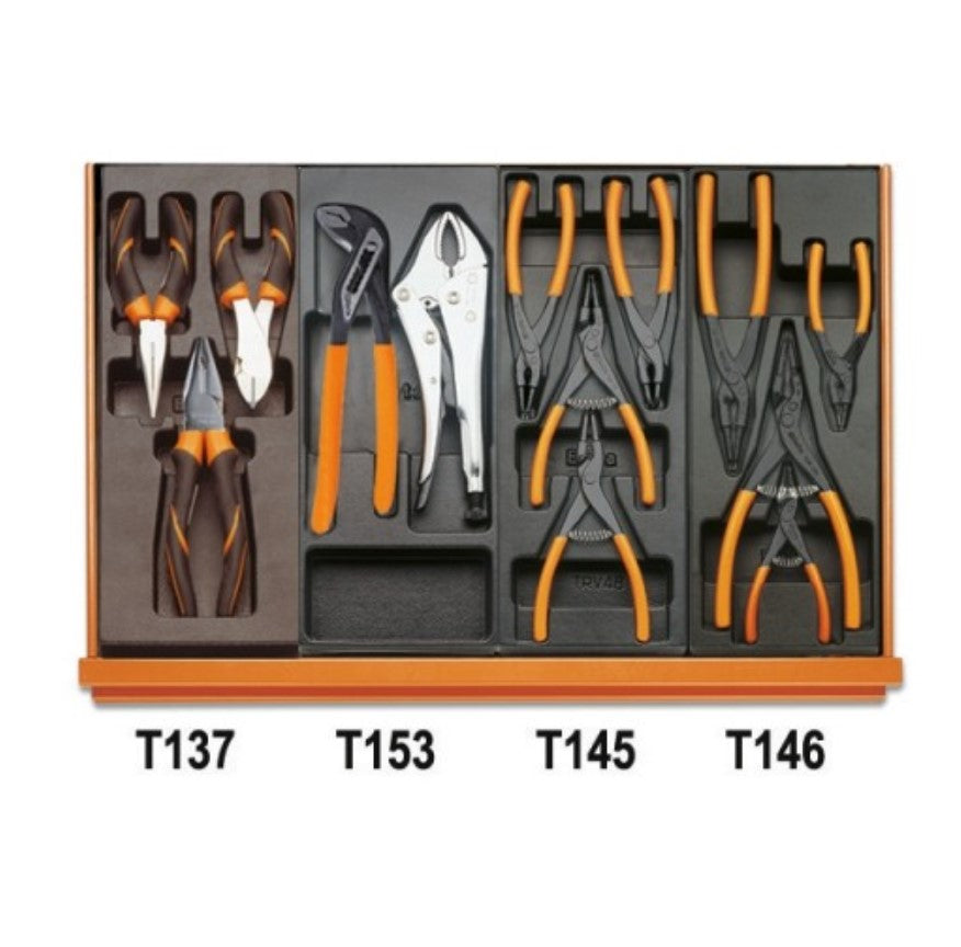 Beta 5904VI3T Assortimento di 144 utensili per manutenzioni industriali in termoformato rigido in ABS
