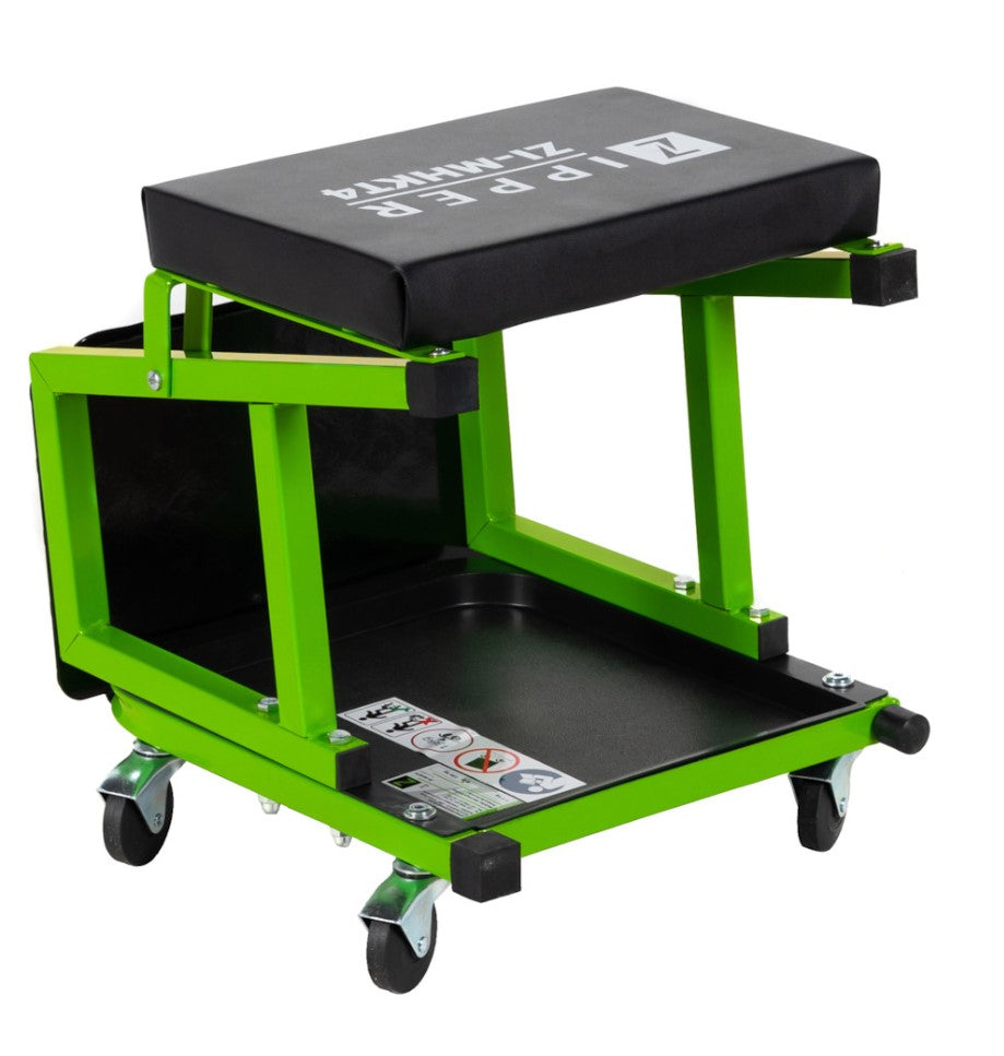 Zipper zi-mhkt4 Sgabello seggiolino carrello con scaletta e ruote officina auto moto