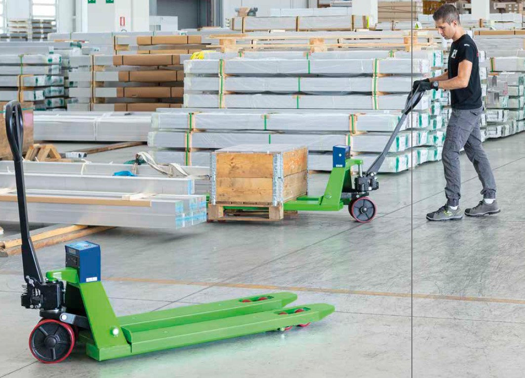 Transpallet TPWN EASY pesatore Dini Argeo con display doppia scala 1.000/2.000Kg , precisione +/- 1 kg