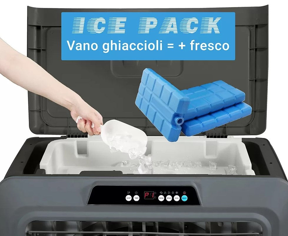 Briotron 200000BL - Raffrescatore evaporativo portatile per medi e grandi ambienti fino a 300/500 m2