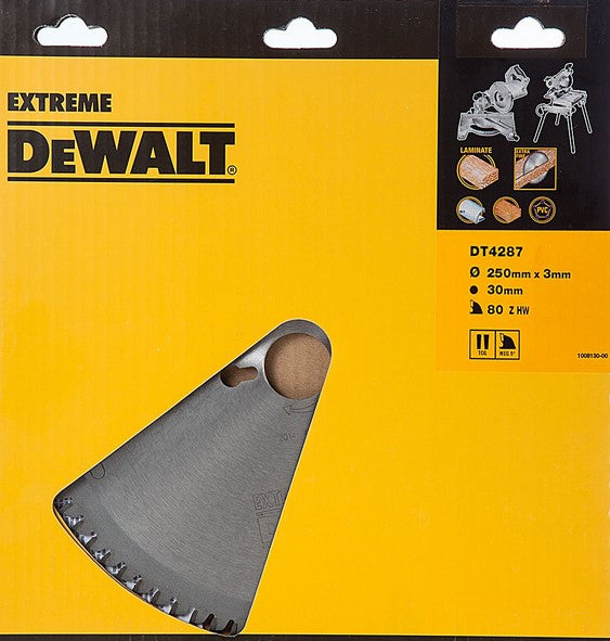 Dewalt DT4287-QZ lama/disco EXTREME CSB 250mm x 30mm , DENTATURA 80T