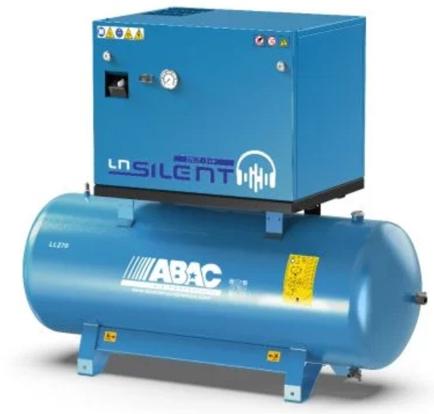 Abac LN1 A49B 270 T4 DOL , compressore silenziato , 270 litri , 400v , 11 bar, 4Hp