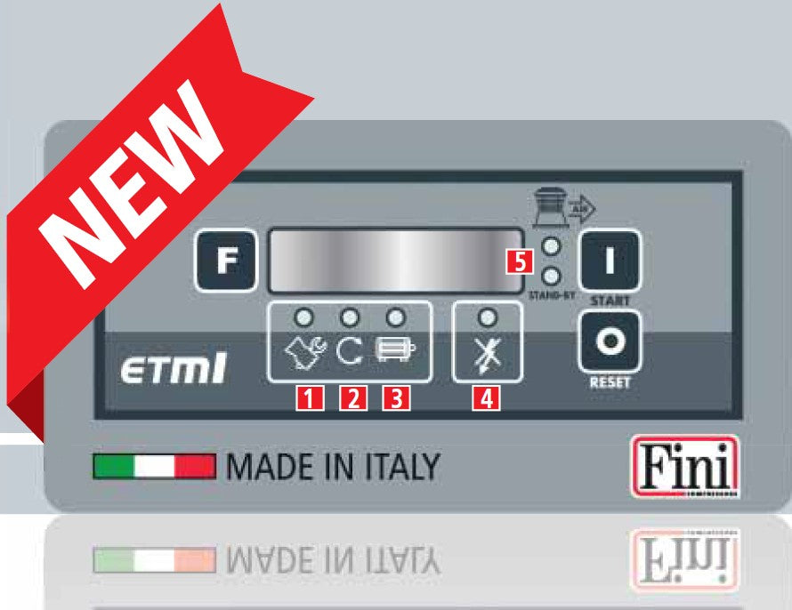 Fini PULSAR ULTIMATE K50-500-10 TA , 500litri 10 bar , 10 Hp , 400v , silenziato professionale , con ETMI