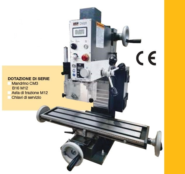 LTF 058200020 - Trapano fresa da banco con azionamento a regolazione continua