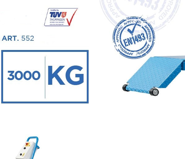 Omcn 552 Ponte Sollevatore Elettroidraulico a doppia forbice , 400V , 3000 KG