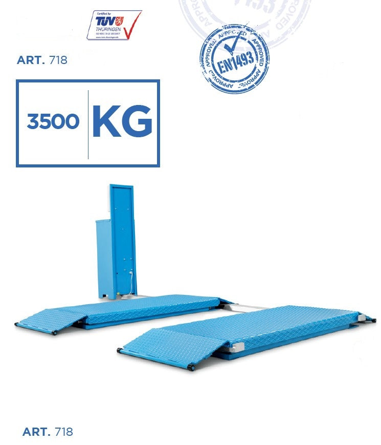 Omcn 718 Ponte Sollevatore Elettroidraulico a doppia forbice , 400V , 3500 KG , 3,3 Kw