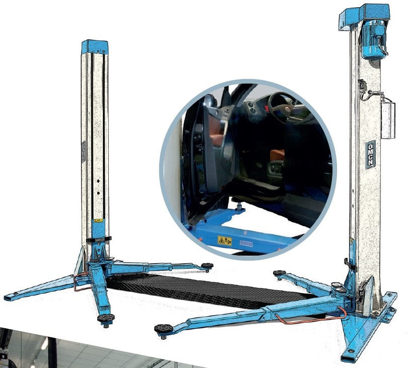 Omcn 199/T+A01 , 220V , Ponte sollevatore elettromeccanico portata 2800 kg , 2,2 kw