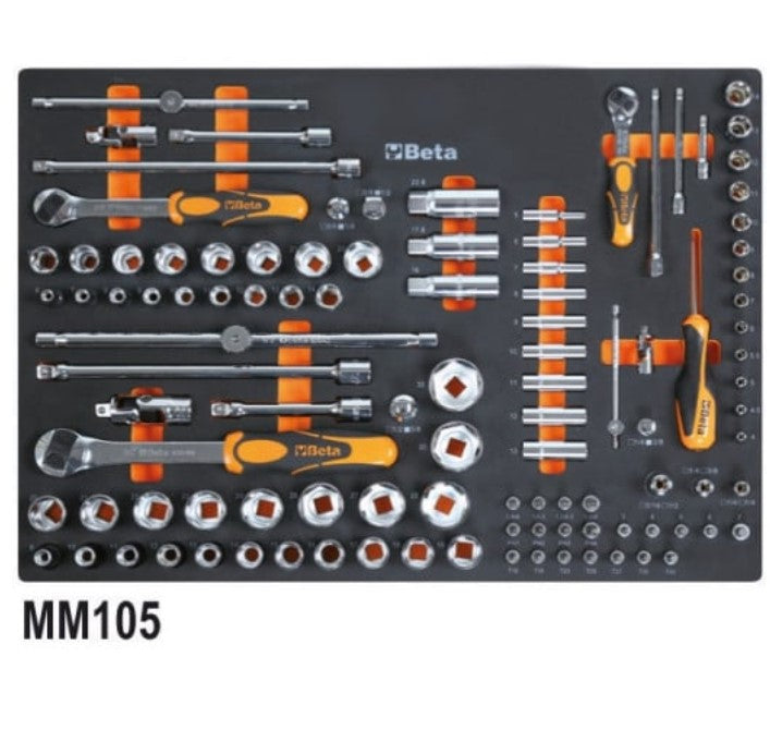 Beta 5945VUM Assortimento di 199 utensili per impiego universale in vassoio morbido in EVA , 566x532 mm
