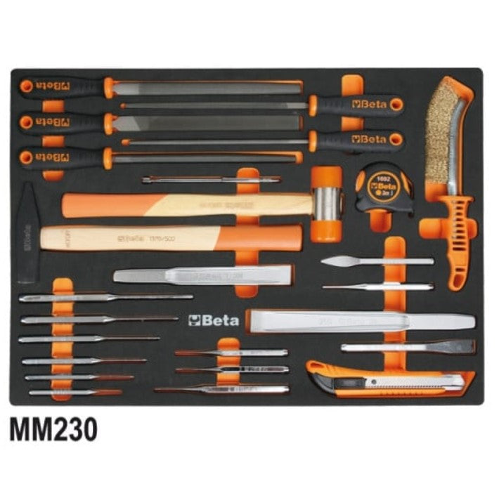 Beta 5945VUM Assortimento di 199 utensili per impiego universale in vassoio morbido in EVA , 566x532 mm