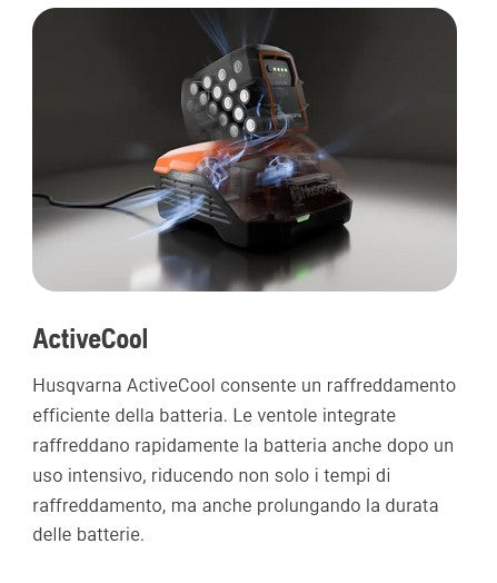 Husqvarna 40-C500X Caricabatterie rapido 500w raffreddato