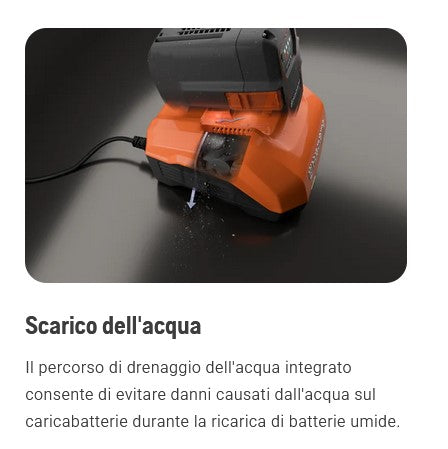 Husqvarna 40-C500X Caricabatterie rapido 500w raffreddato