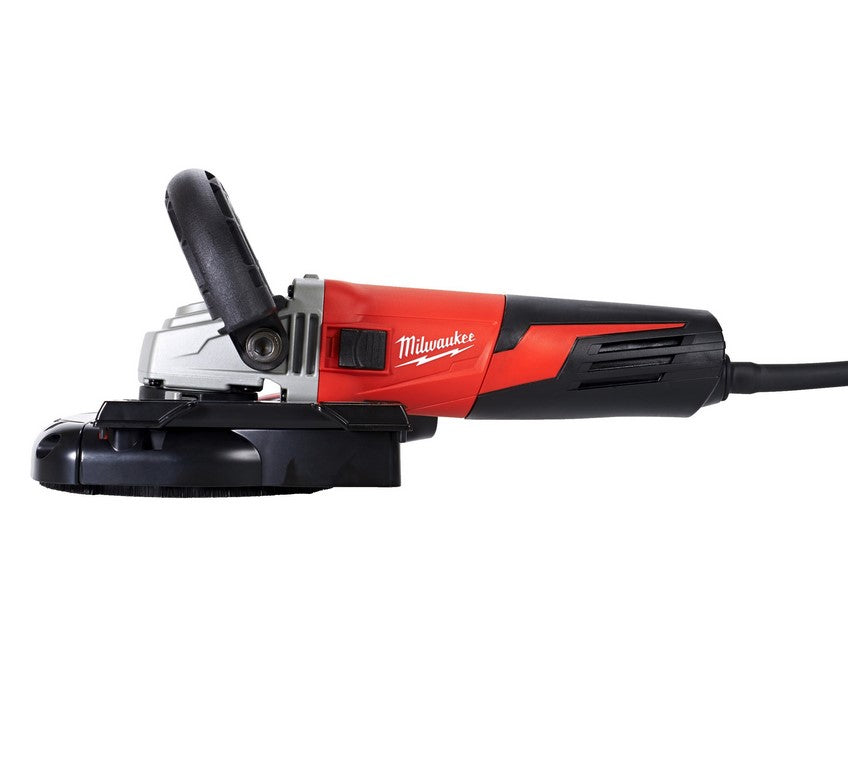 Milwaukee AGV 15-125 XE DEG-SET Smerigliatrice 1550W con cuffia di aspirazione per levigatura , 1550w , 125 mm
