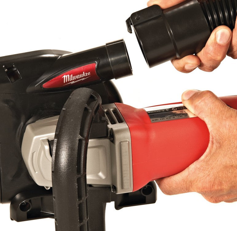 Milwaukee AGV 15-125 XE DEG-SET Smerigliatrice 1550W con cuffia di aspirazione per levigatura , 1550w , 125 mm