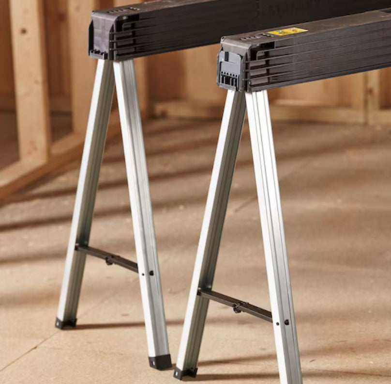 Stanley 1-97-475 Coppia di Cavalletti Pieghevoli , portata 340 Kg