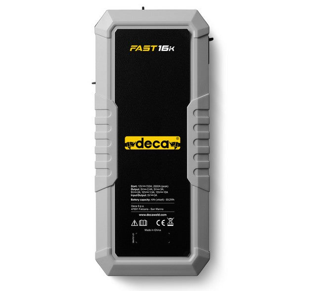 Deca Fast 16K Avviatore emergenza 12V-2000A booster al litio con 3 funzioni