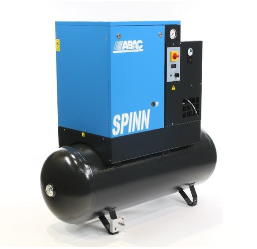 Abac Spinn 5.5E con essiccatore integrato serbatoio 200 litri , l/min 780 , 10 BAR , 400V