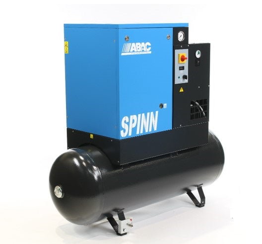 Abac Spinn Compressore a vite a velocità fissa serbatoio 270litri , 10bar , lmin 780 , 400v con essiccatore